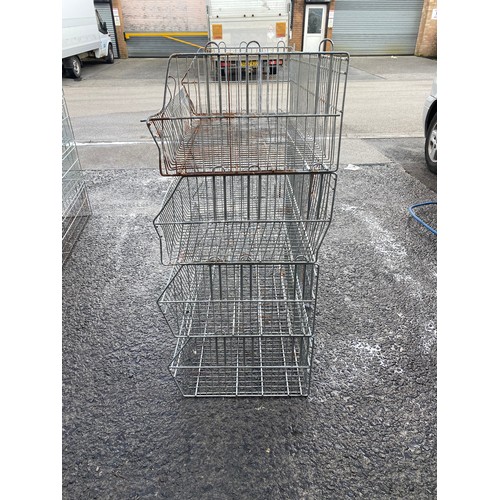 328 - Large Four tier metal storage rack. (stored across the road in the taxi office)