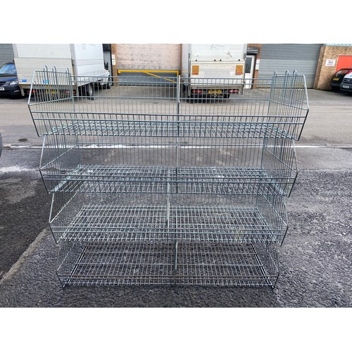 329 - Large Four tier metal storage rack. (stored across the road in the taxi office)