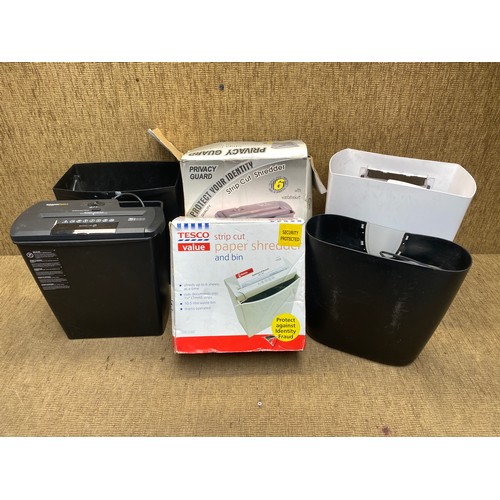 61 - Large selection of paper shredders.