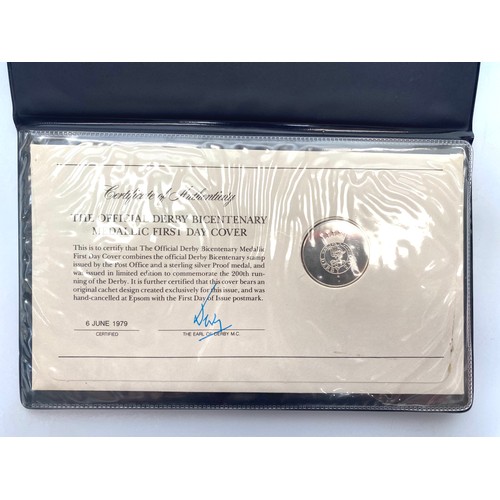 853 - The Official Derby Bicentenary Medallic First Day Cover 6h June 1979 and Wallet, with silver proof m... 