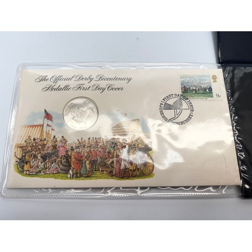 853 - The Official Derby Bicentenary Medallic First Day Cover 6h June 1979 and Wallet, with silver proof m... 