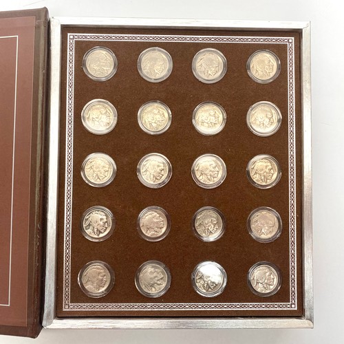 858 - Danbury mint Buffalo Nickels Collection. Complete collection in a presentation box.