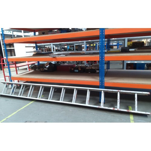 99 - Large double lightweight ladders 3.45 metres when not extended