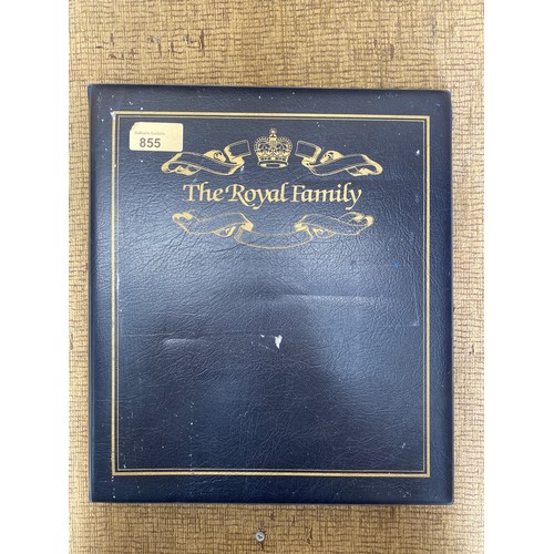 855 - Royal Family album containing collectible coins and first day covers.