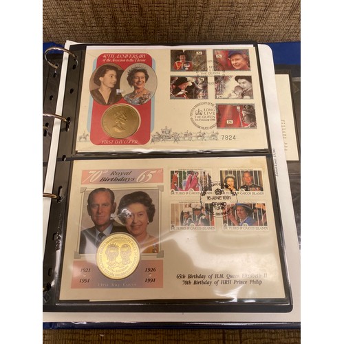 855 - Royal Family album containing collectible coins and first day covers.