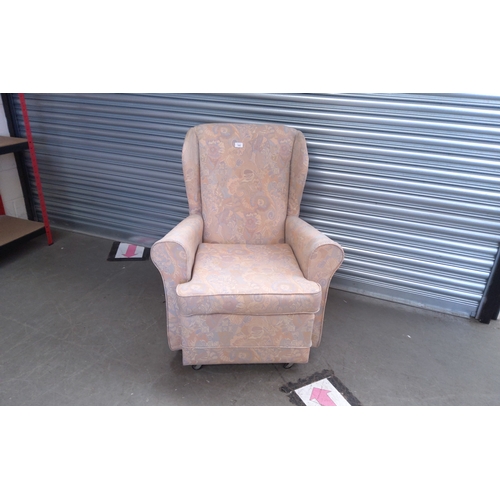 102 - Floral patterned easy chair