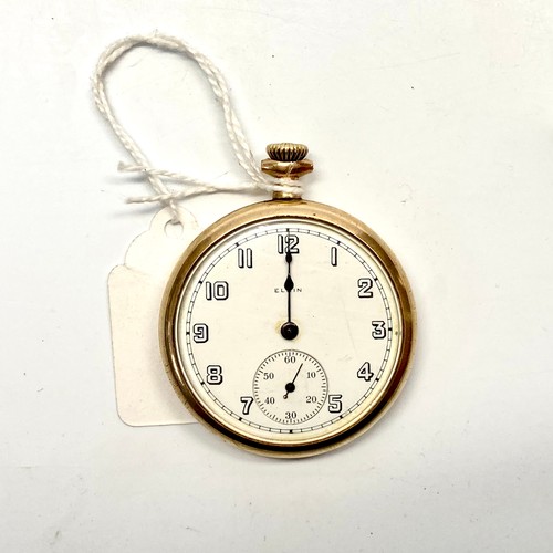 866 - Gold plated pocket watch.