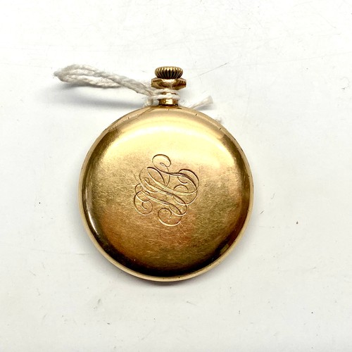 866 - Gold plated pocket watch.