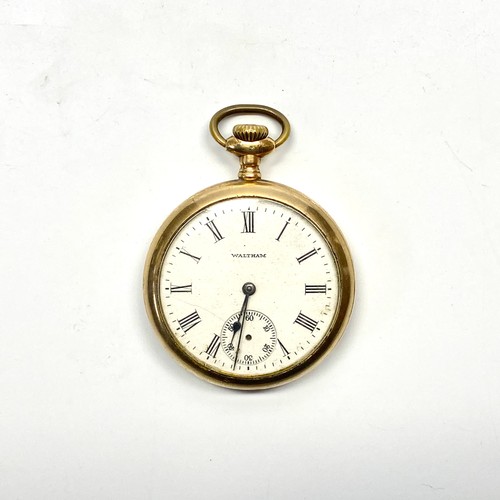 867 - Waltham gold plated pocket watch.