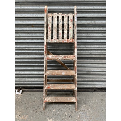 135 - Wooden step ladder.