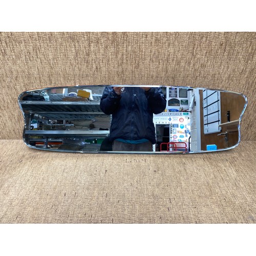 1127 - Danish styled long mirror. 3ft x1ft.