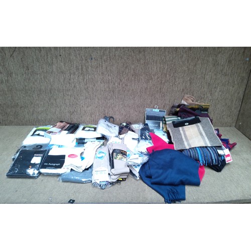 170 - Large quantity of retail packaged men's underwear and scarves.