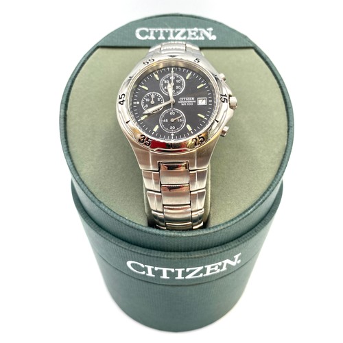 875 - Boxed new Citizen chronograph watch model number CTZ-B6746