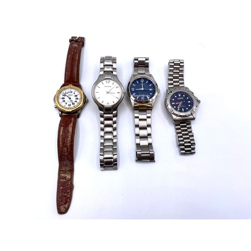 884 - A selection of four watches including two Accurist CAL2835, CAL2115, Adidas adventure and  Guess ind... 