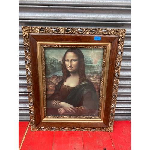 1160 - Mona Lisa in an art nouveau frame, 74cm x 64cm.