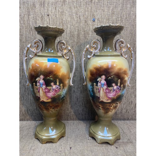 1172 - Two large ornate decorative vases, RG603409, 50cm tall.