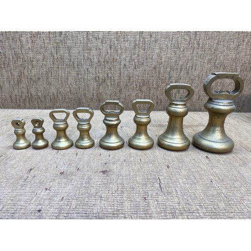 1178 - Set of vintage brass scales.