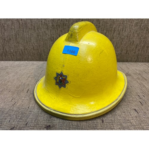 1186 - Fireman Gwent fire brigade helmet.