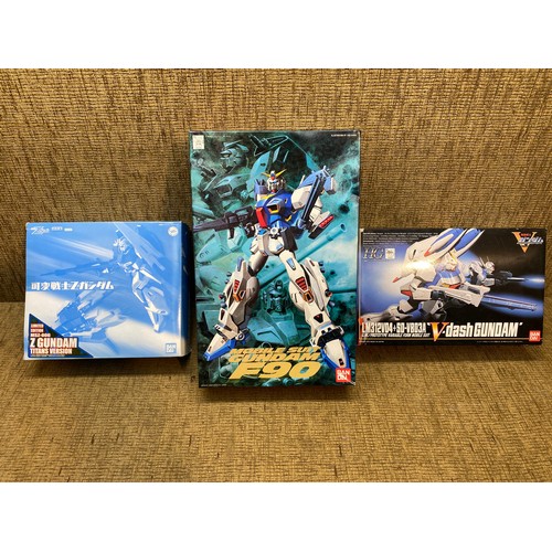 1193 - 3 boxed Gundam collectible figures.