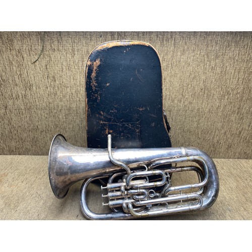 1201 - Boosey & Co 1908 Antique Euphonium, Tuba 76315 Solbron Class A.