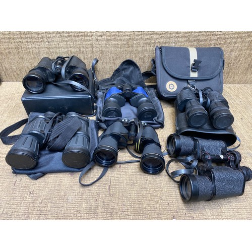 215 - Selection of binoculars.