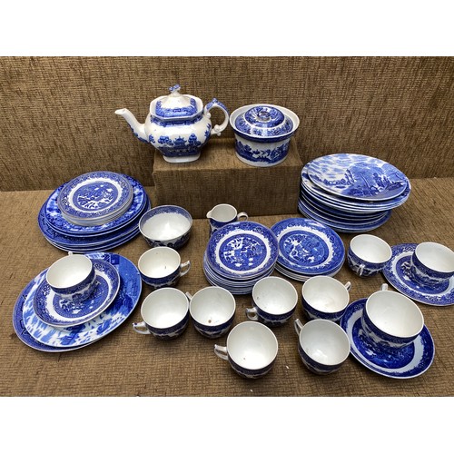 196A - Large quantity of blue & white ceramics.`