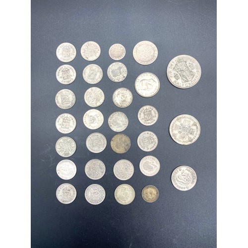 891 - Selection of half silver coins.