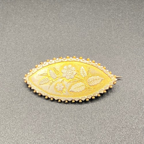 901 - Sterling silver with gold gilt brooch Birmingham 1887 attributed to Robert Mitchell.