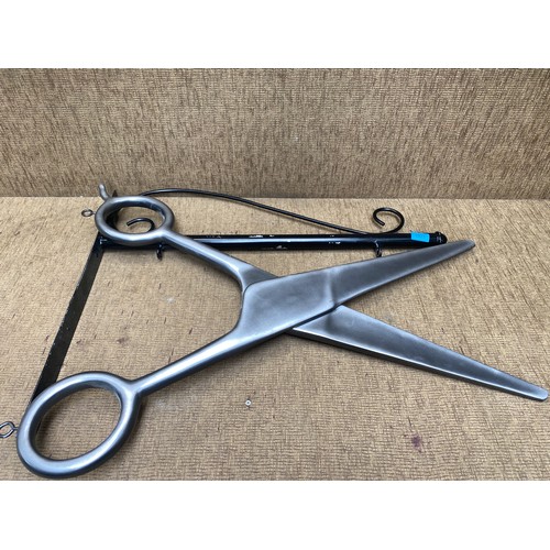 1223 - Large barbers scissors sign; Height: 3ft x 2ft.