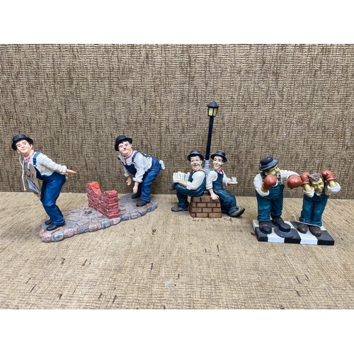 746 - 3 Laurel & Hardy figures.