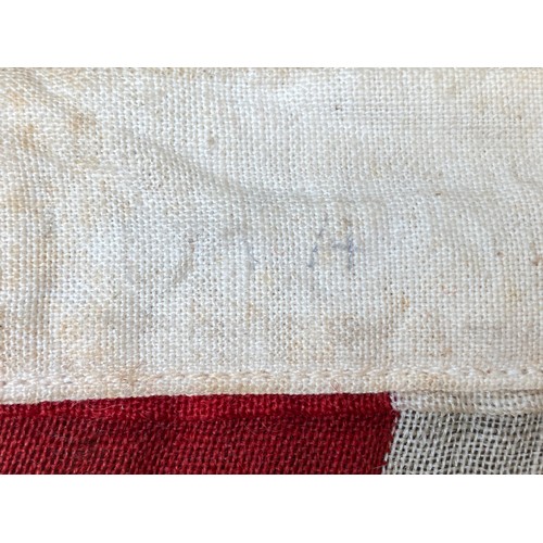 751 - 48-star, American stars and stripes flag. Cloth flag woven cloth and showing signs of age. Markings ... 