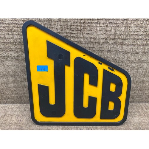 1239 - Plastic JCB sign; 40cm.