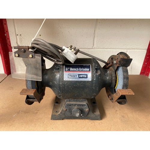 237 - Testrite 6inch bench grinder. (running)