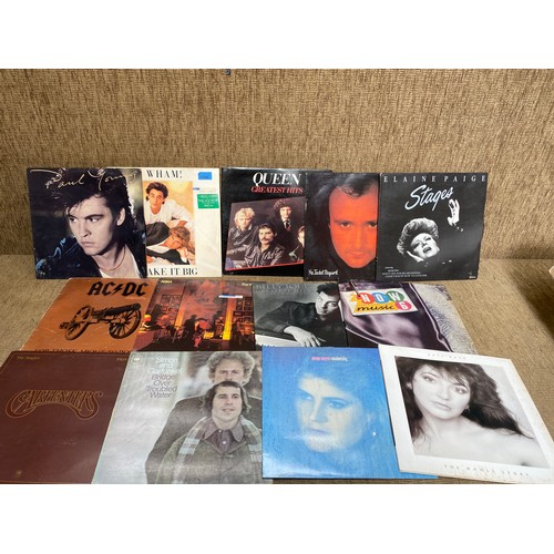 1250 - Collection of Vinyl record album including: Queen and Phil Collins.