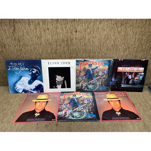 1278 - Collection of 7 vinyl LP records by Elton John.