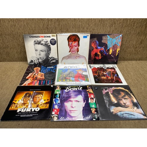 1285 - Collection of 9 vinyl LP records by David Bowie.