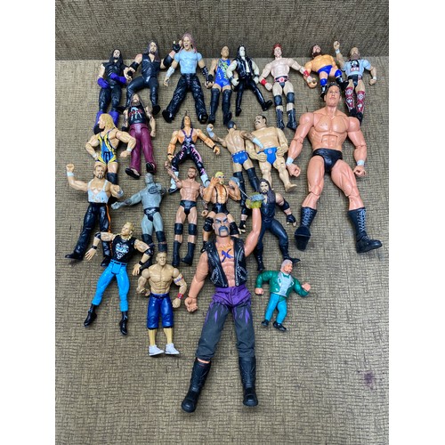 508 - Large quantity of vintage wrestling figures.