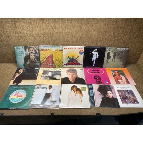 1260 - Collection of 15 vinyl LP records including: Bob Marley & The Wailers, Whitney Houston and John Lenn... 