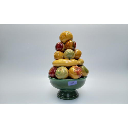 514 - Ceramic fruit topiary 33cm high