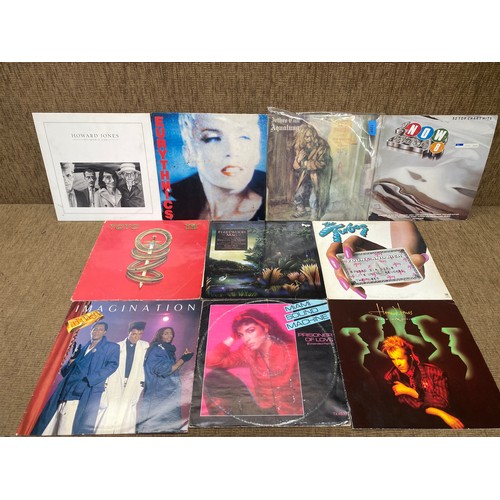 1266 - Collection of 10 vinyl LP records including: Fleetwood Mac, TOTO and Eurythmics.