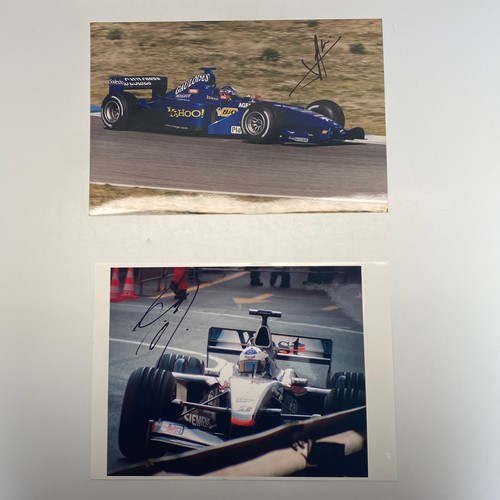 971 - F1 Racing signatures David Coulthard and Jean Alesi, from Mr S Parker sports autographs, photograph ... 