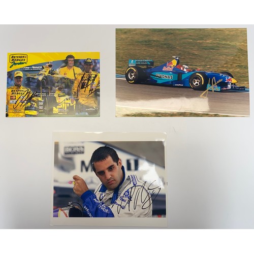 972 - F1 Racing signatures Jean Alesi, Damion Hill, Ralf Schumacher and Juan Pablo Montoya  from Mr S Park... 