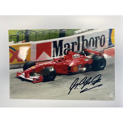 973 - F1 Racing signatures Michael Schumacher, from Mr S Parker sports autographs, photograph by Bruce Mal... 