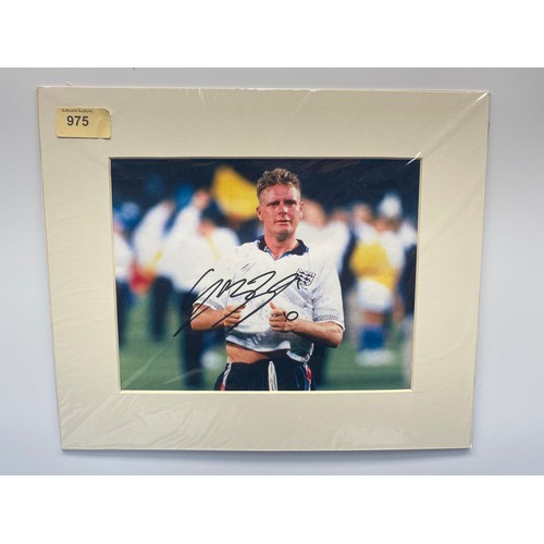 975 - Football signature Paul Gascoigne from Mr S Parker sports autographs, photograph by Bruce Malcom (se... 