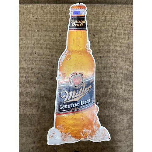 524 - Genuine metal Millar light beer sign 75cm