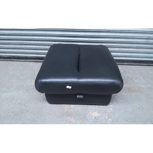 308 - Leather storage footstool 75cm x 75cm