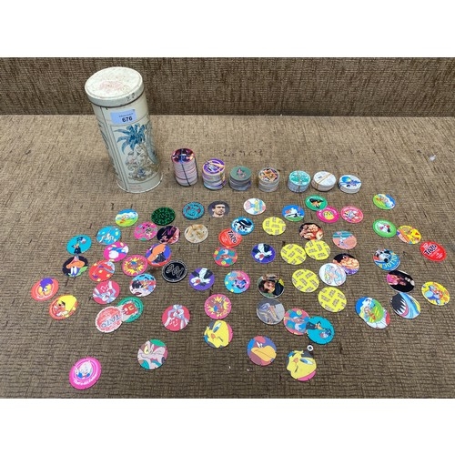 457 - Collection of vintage Tazos and POGs.