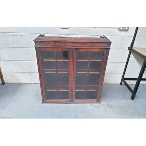 135 - Vintage display case with glazed doors 98cm x 90cm