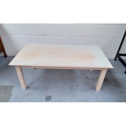 137 - Light pine effect coffee table 112cm x 57cm x 46cm