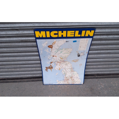 1109 - Michelin Road map metal sign 85 x 62cm